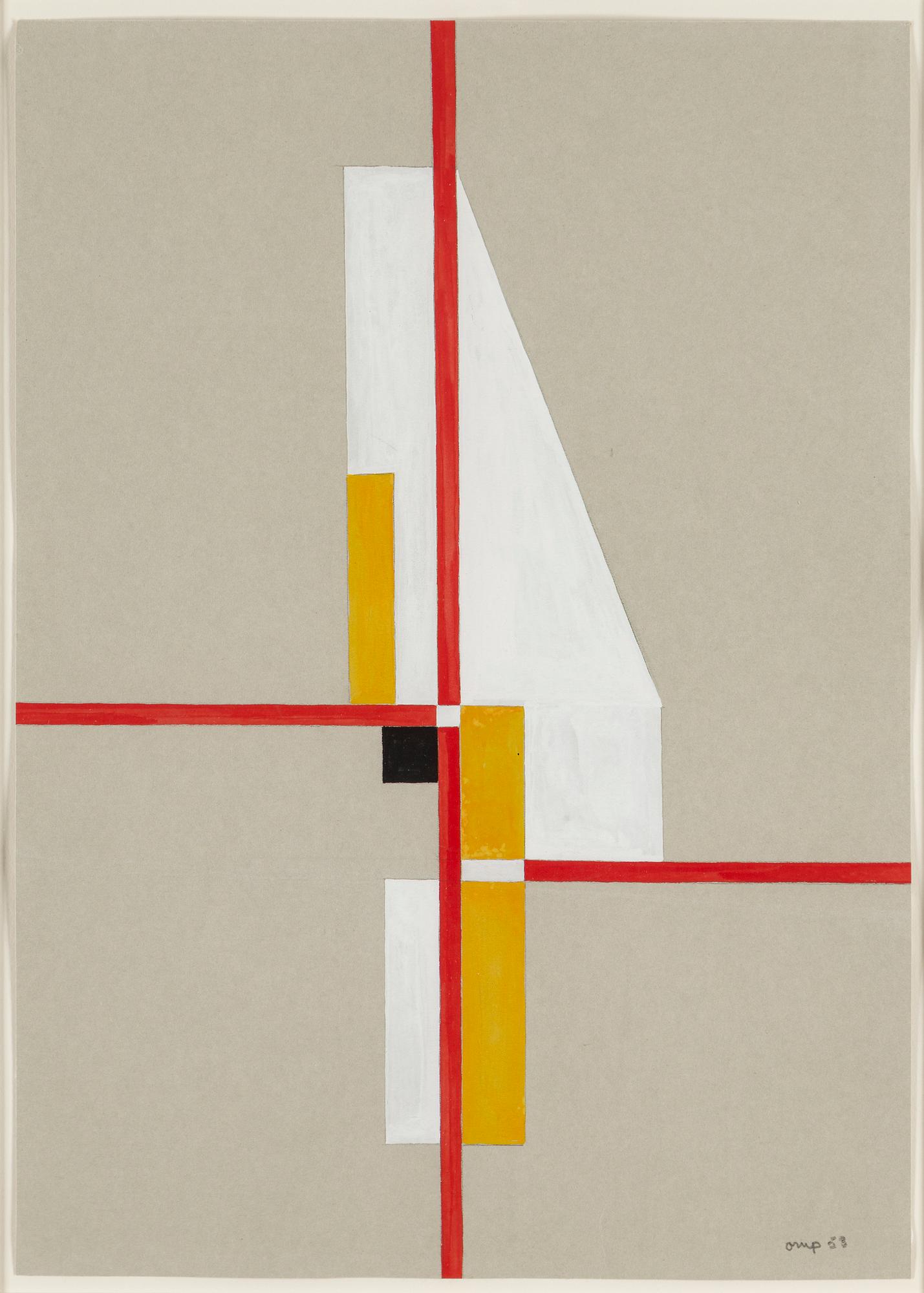 BENGT ORUP, gouache on paper, signed and dated 53.