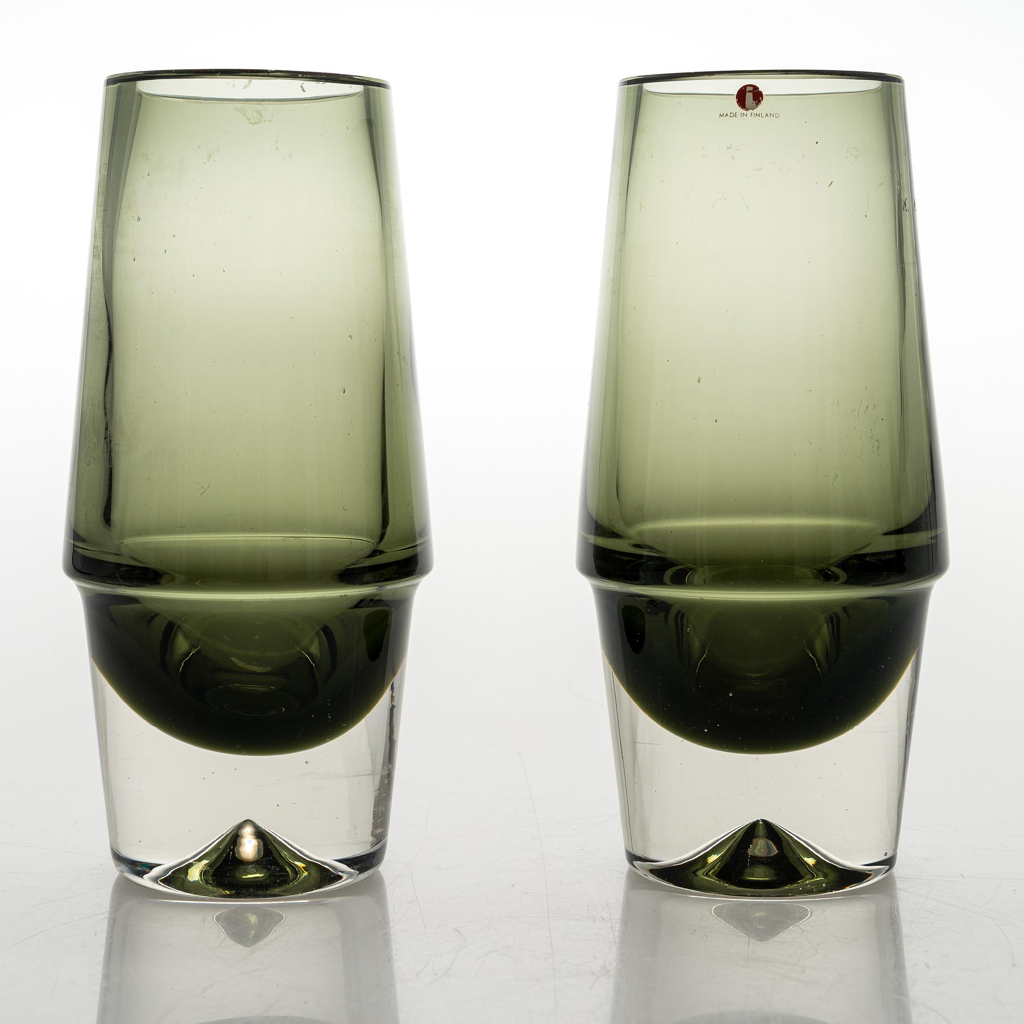 ERKKI VESANTO, VASER, 4 st, glas. Signerade.