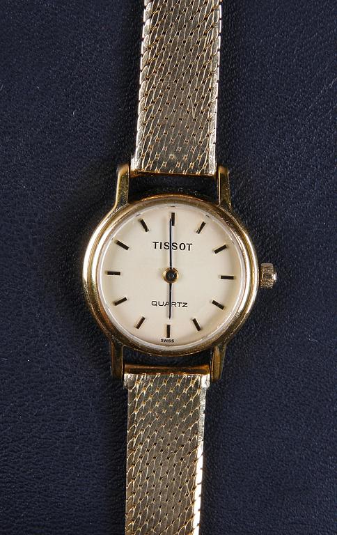 DAMARMBANDSUR, Tissot. Armband guld 18k. Tot vikt 25 gram.