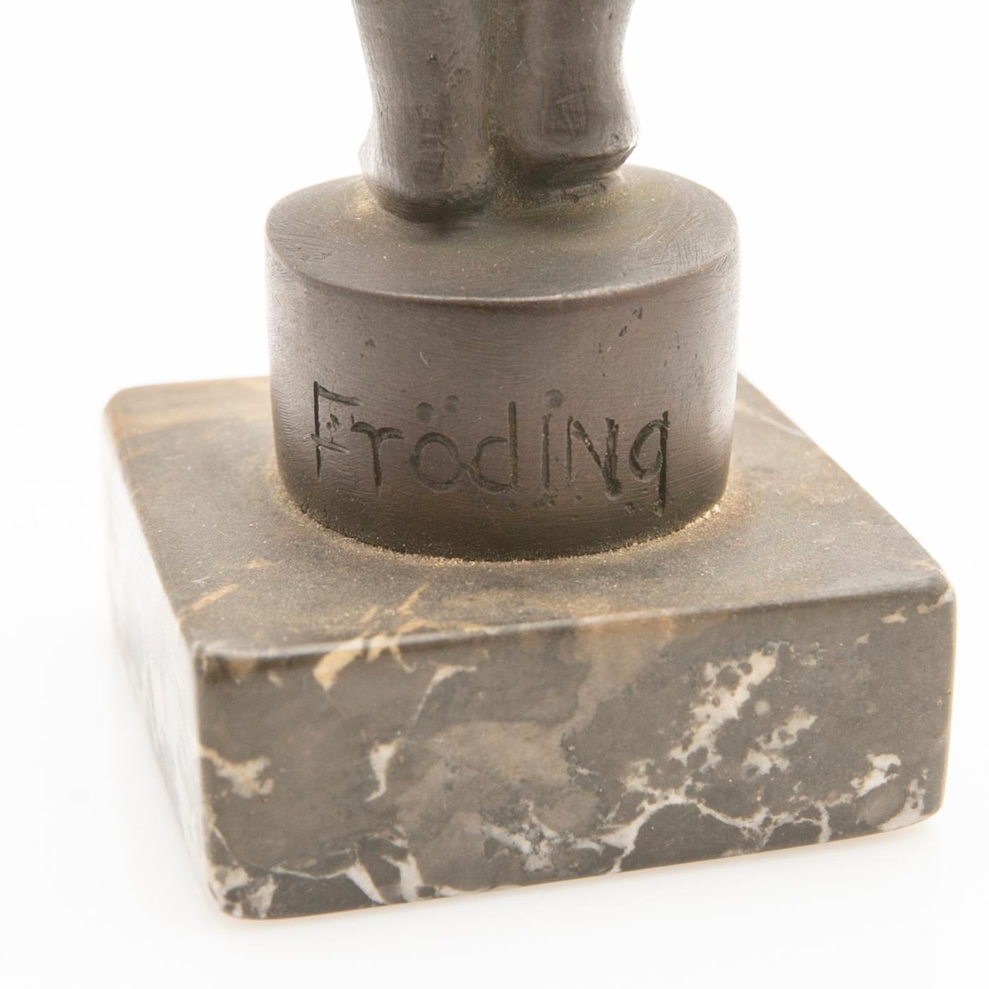 Jonas Fröding, Sculpture, Boy with Flower.