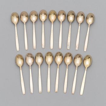 Bertel Gardberg, a set of 17 'Carelia' spoons for Hackman.