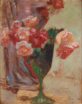 Isaac Grünewald, Still life with peonies.