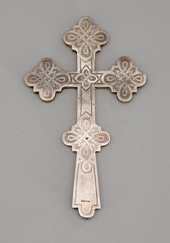 KRUCIFIX, silver. Moskva, 1868.