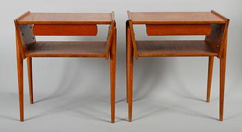 SÄNGBORD, 1 par, 1950-tal.