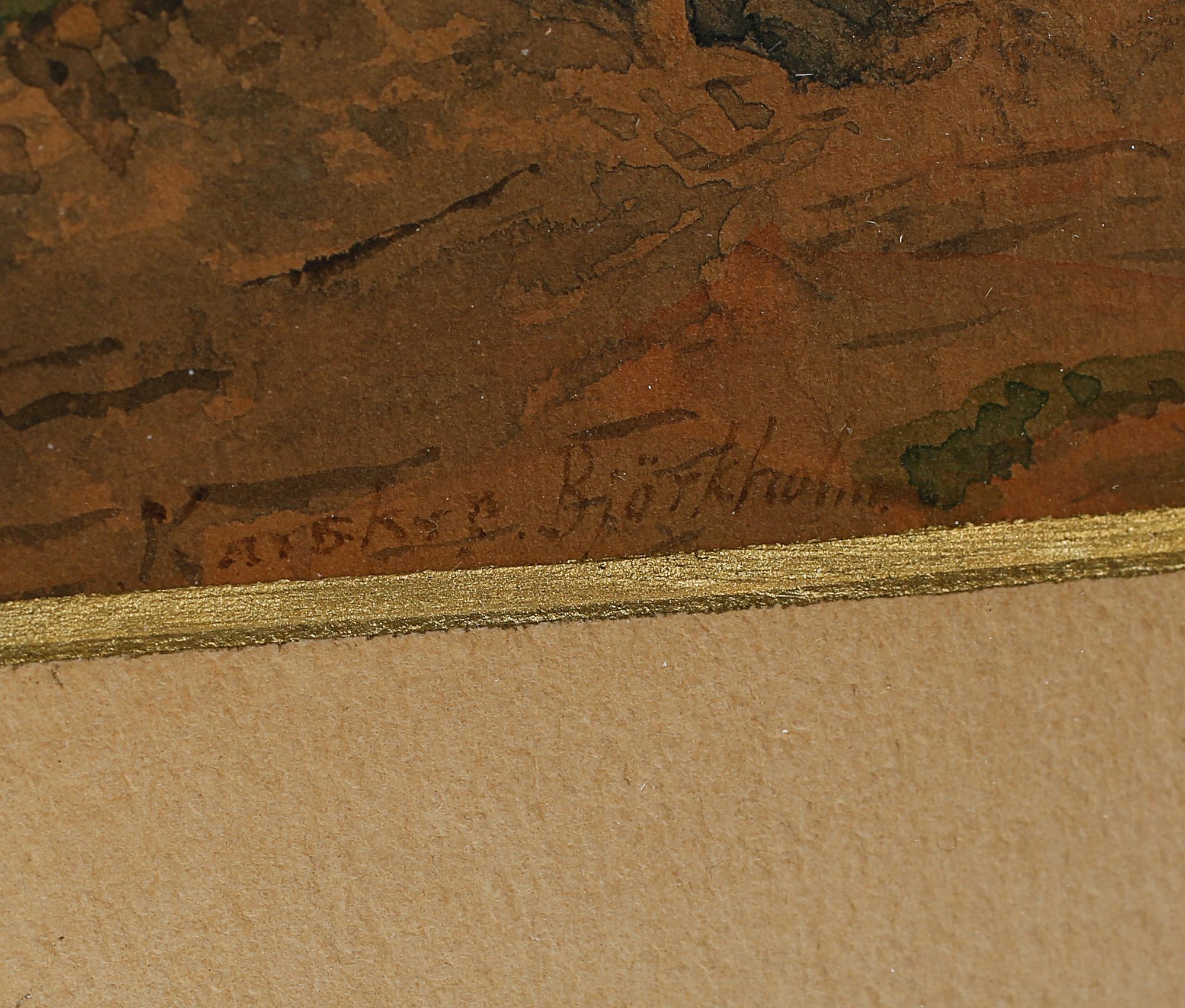 JOHAN KAHL, akvarell, signerad och daterad 1902.