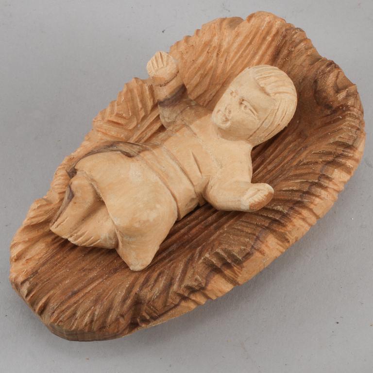 FIGURINER, 12 delar, trä, 1900-tal.