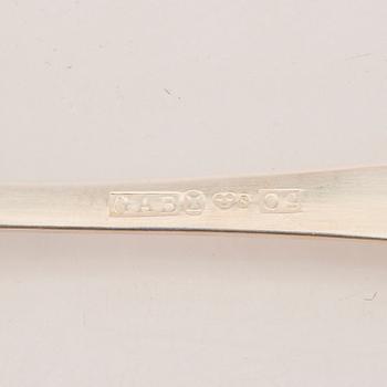 A Swedish 20th century seet of 60 pcs of sivler cutlery mark of J Ängman/GAB Stockholm 1950/60s total weight 2454 grams.