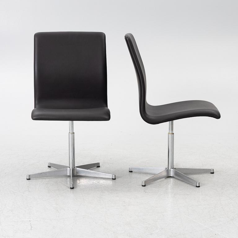 Arne Jacobsen, Stolar 4 st. "Oxford Chair", Fritz Hansen, Danmark.