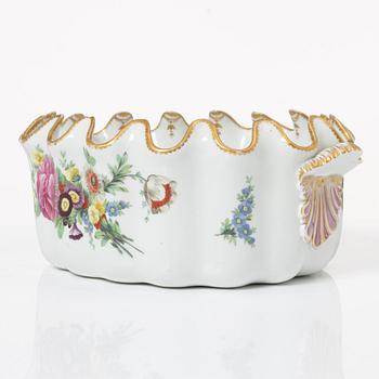 Royal Copenhagen, a glass rinser, "'Saxon Flower', Denmark, 19th century.