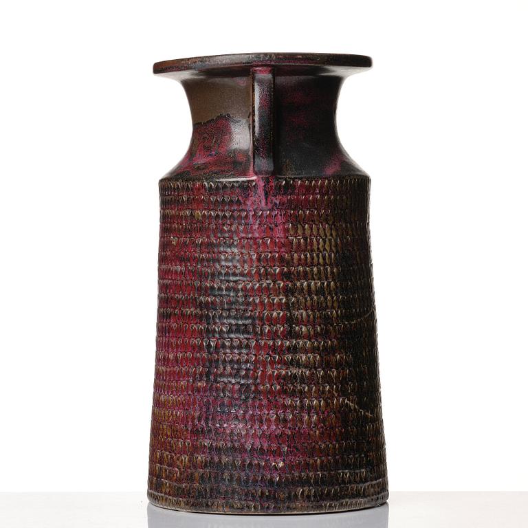 Stig Lindberg, a stoneware floor vase, Gustavsberg studio, Sweden 1967.