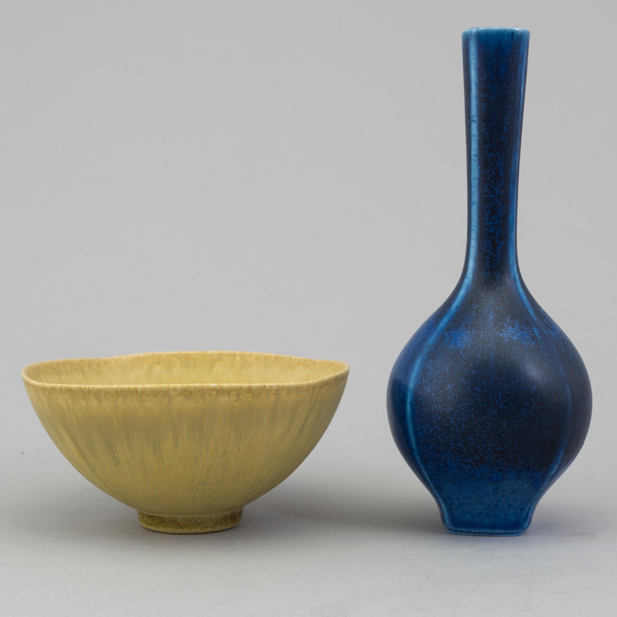 BERNDT FRIBERG vase and bowl for Gustavsberg studio.