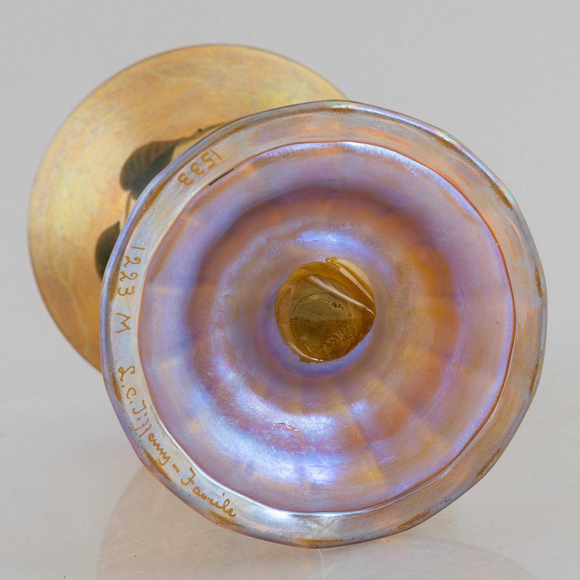 Louis Comfort Tiffany, vas, glas, "Favrile", USA, tidigt 1900-tal.