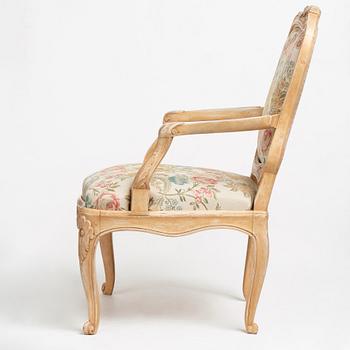 A Swedish Rococo 18th century armchair.