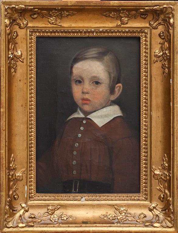 OKÄND KONSTNÄR. olja på duk. Omkring 1850.