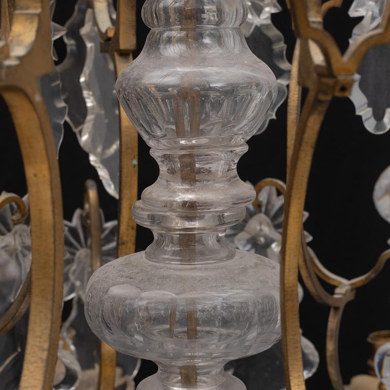 A Baroque style chandelierc1, circa 1900.