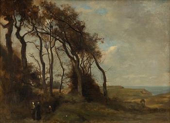French school, 19th century, Coastal landscape, Brittany.