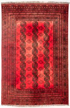 A semaintique Afghan carpet ca 390x300 cm.