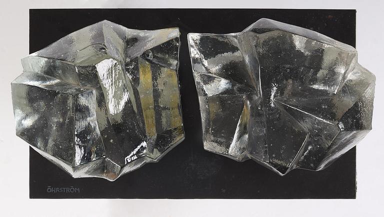 Edvin Öhrström, a cast glass sculpture, Lindshammar Glassworks, 1976, ed. 1/9.