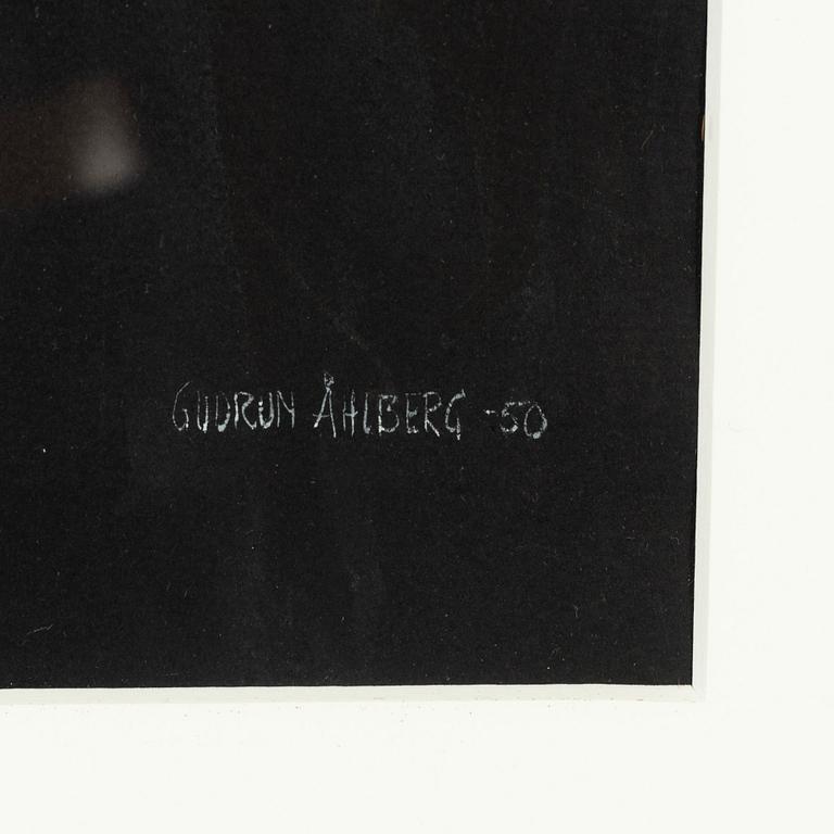 Gudrun Åhlberg, gouache, signerad och daterad -50.
