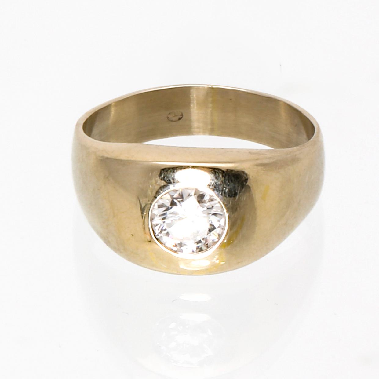 Ring 18K whitegold 1 brillian-cut diamond approx 0,50 ct,
approx G-H VS.