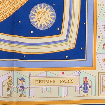HERMÈS, a 'Donner la Main' silk scarf.