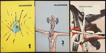Salamander, swedish avantgarde art magazine, no I-II (complete), Malmö 1955-56.