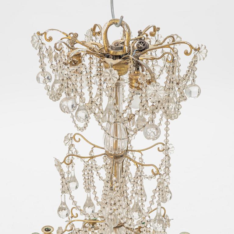 A large chandelier, late 19th Century.