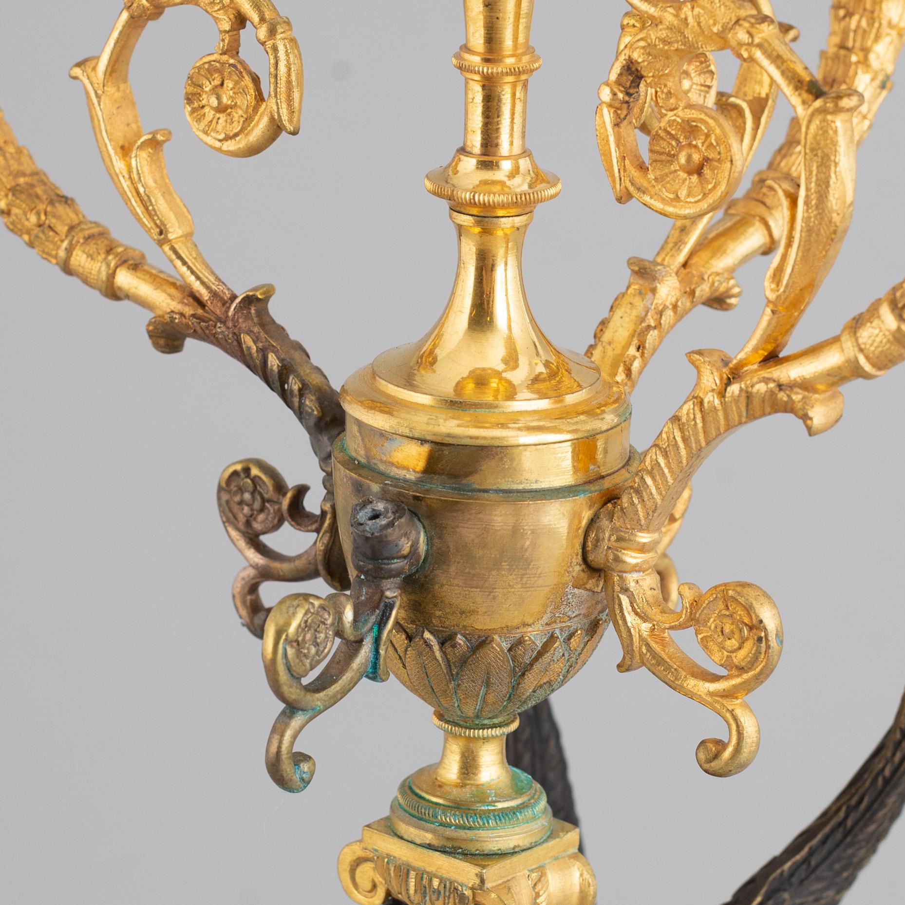 A presumably russian empire candelabra, 19th century.