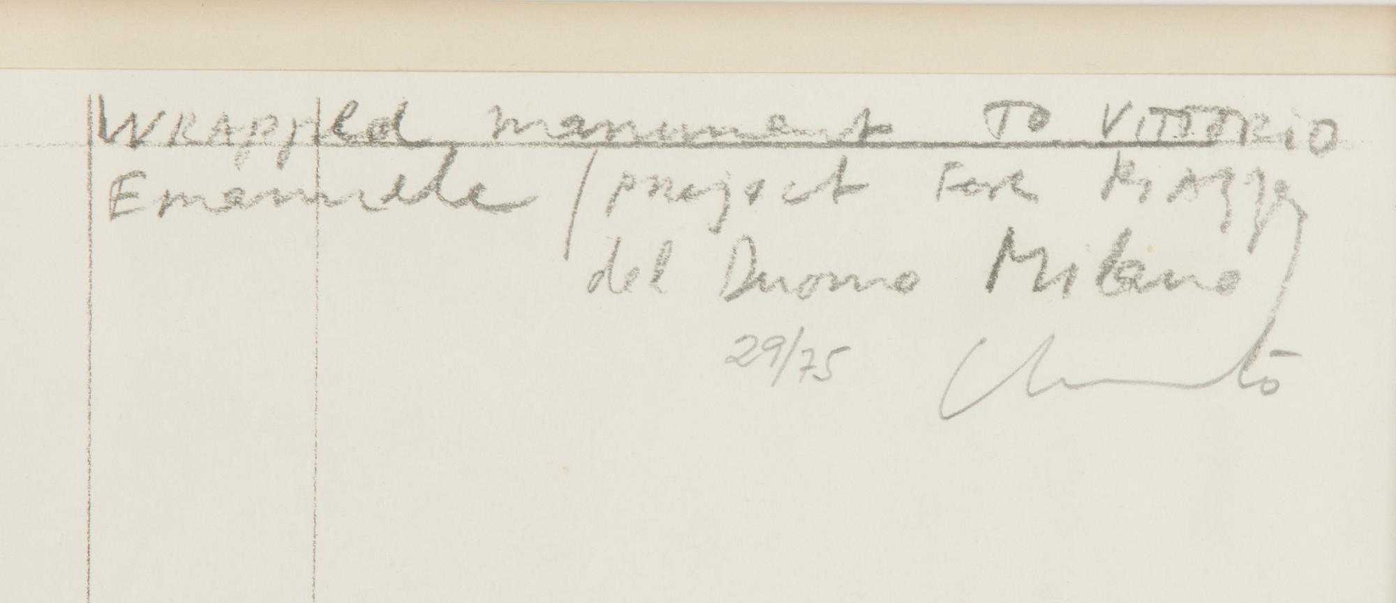 CHRISTO JAVACHEFF, WRAPPED MONUMENT TO VITTORIO EMANUELE.