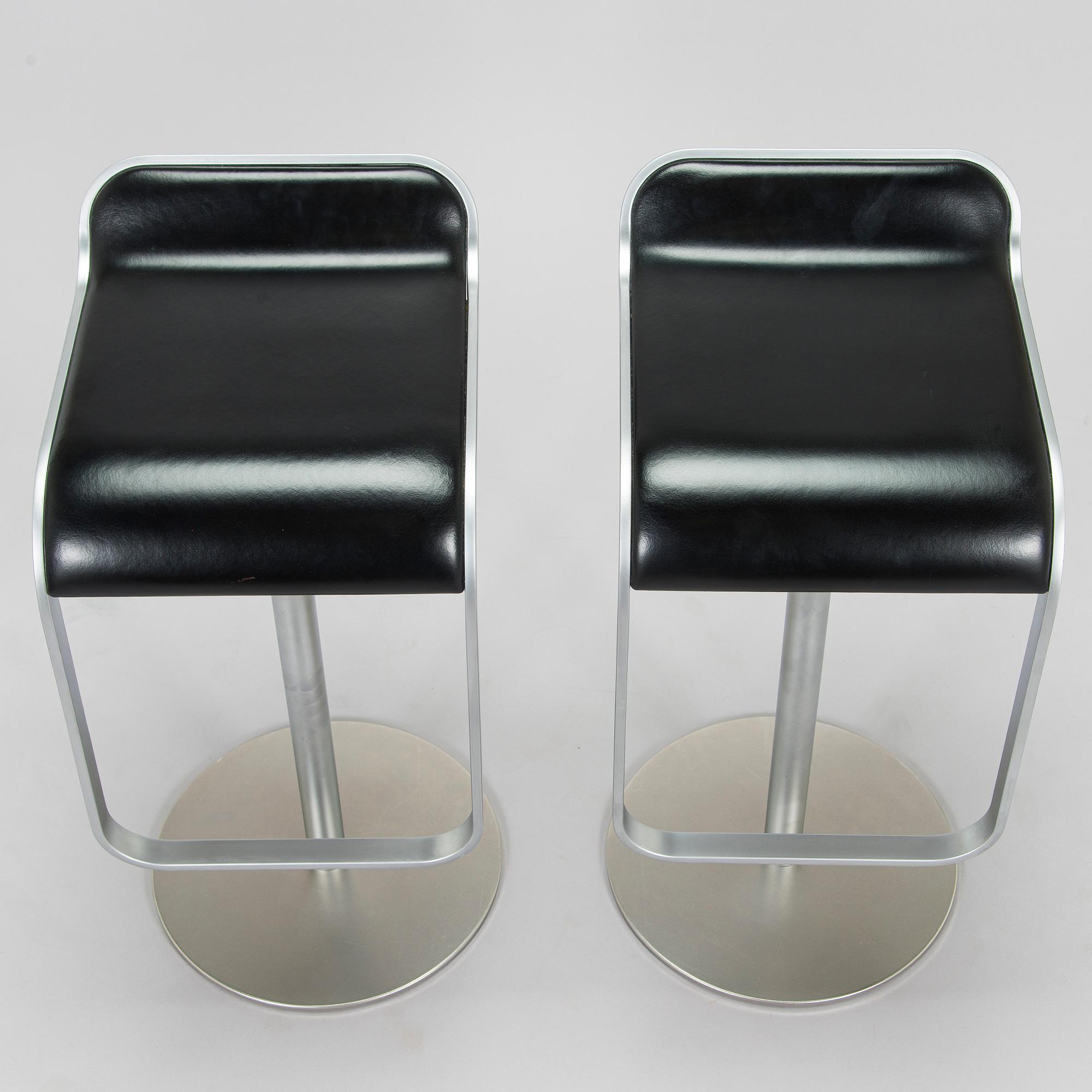 Shin & Tomoko Azumi, bar stools, 2 pcs, "Lem", LaPalma, Italy, 21st century.
