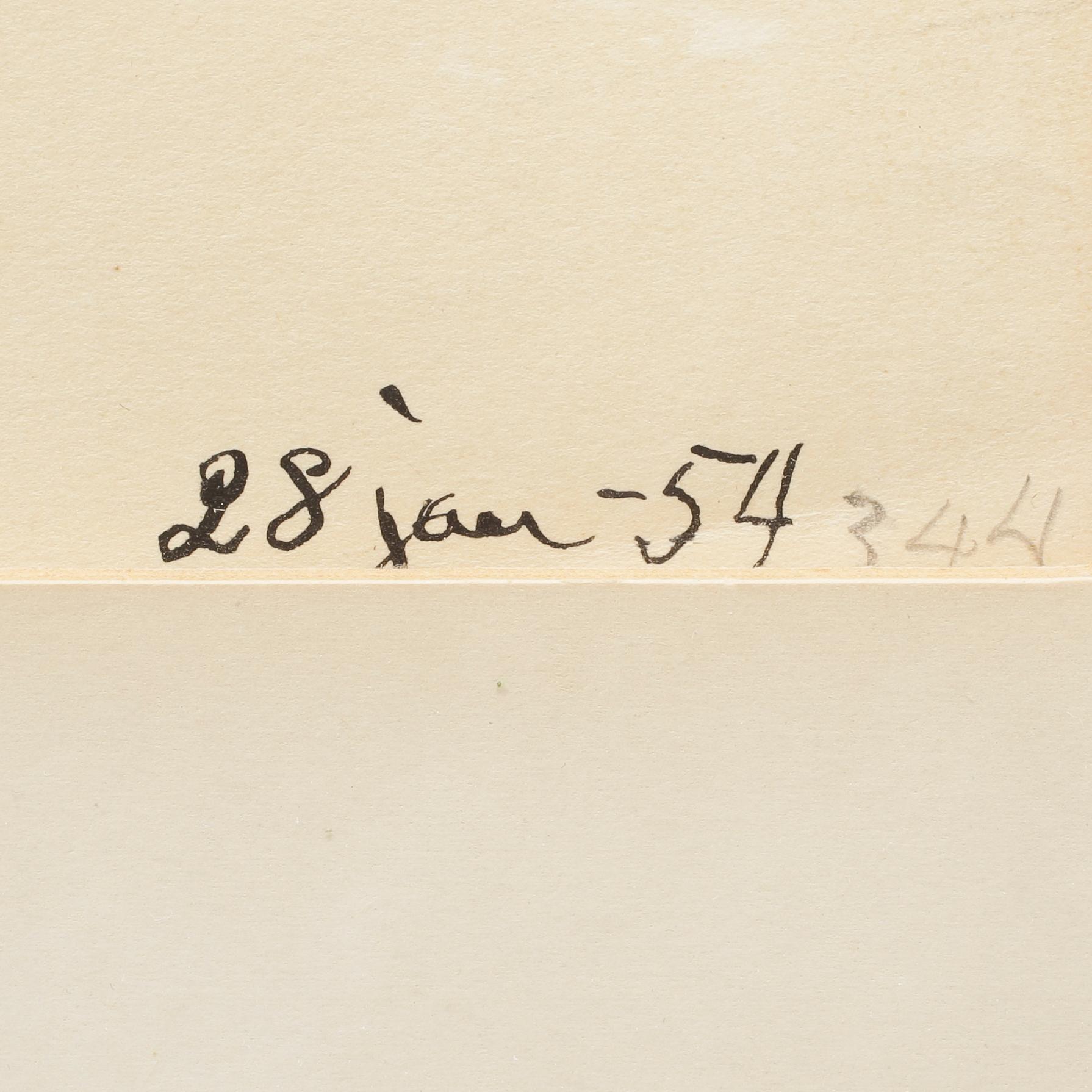 SVEN X:ET ERIXSON, Blandteknik, signerad och daterad 28 jan -54.