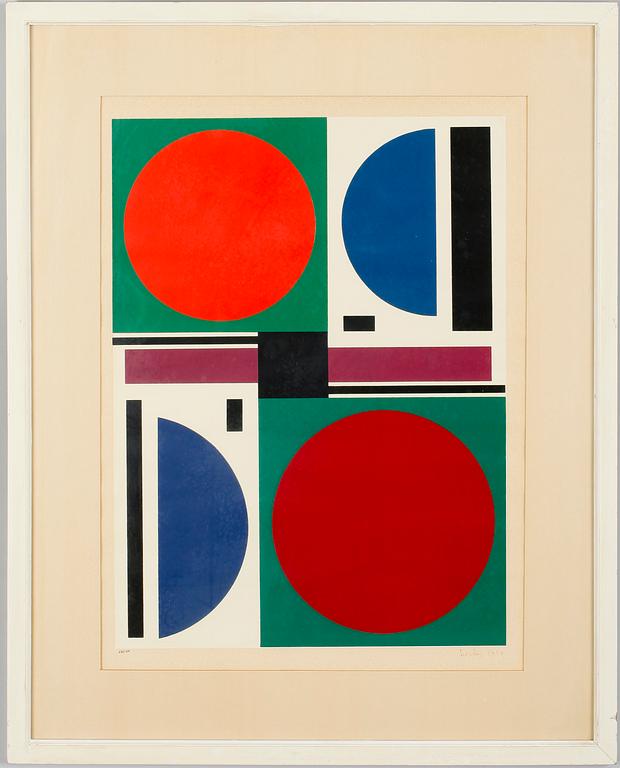 AUGUSTE HERBIN, färglitografi, signerad och daterad 1959, numrerad 67/150.