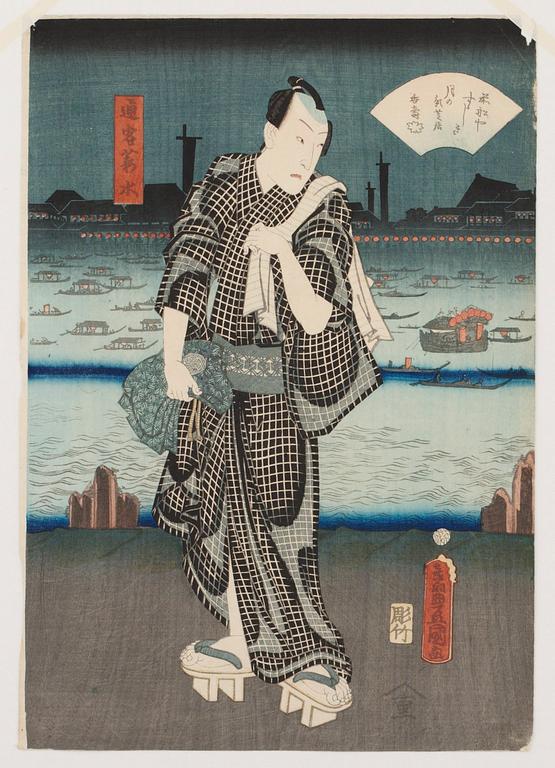 Utagawa Kunisada Kochoro Toyokuni III, Skådespelarporträtt.