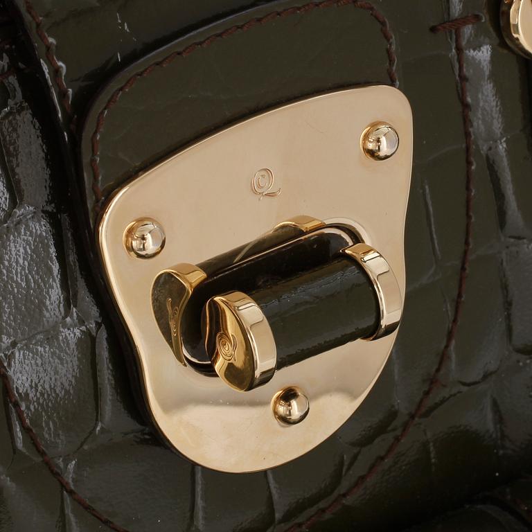 VÄSKA, "Flapper crocodile-effect bag",  Alexander McQueen.