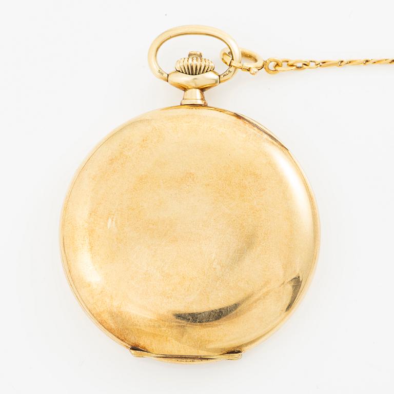 Lange-Uhr, Deutsche Uhrenfabrikation Glashütte, hunter, pocketwatch, 51,5 mm.
