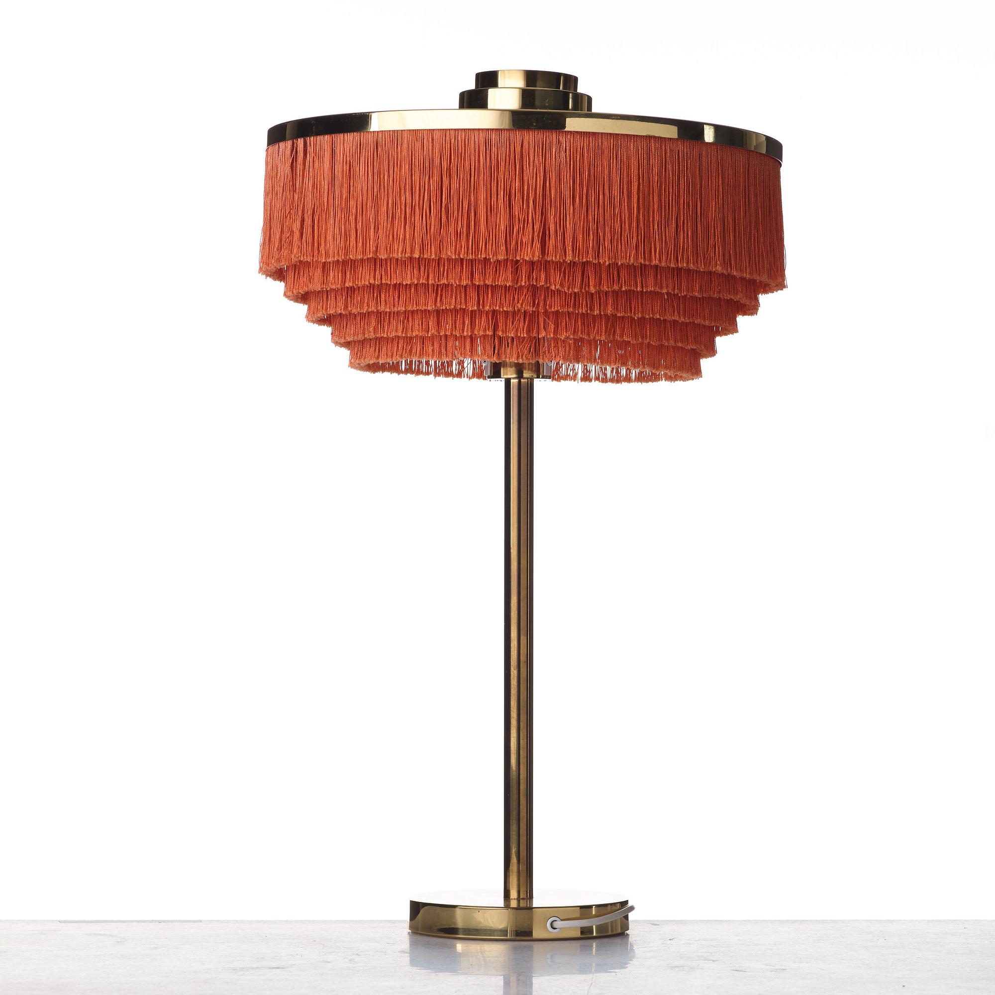 Hans-Agne Jakobsson, a pair of model B 138 brass table lights, Markaryd, Sweden 1960's.