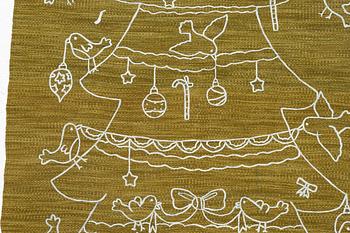 A hand-embroidered Kilim rug, c. 179 x 118 cm.