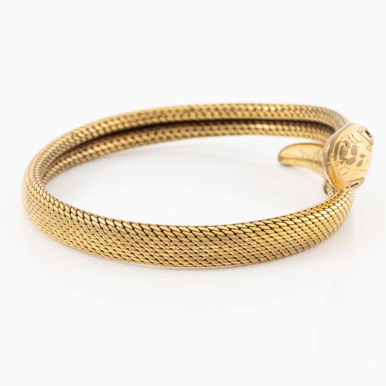 Arm ring, in the form of a serpent, brass,.