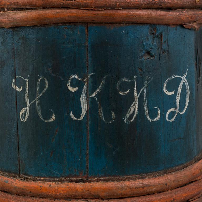 STÅNKA, allmoge, Hälsingland, märkt HKHD 1878.