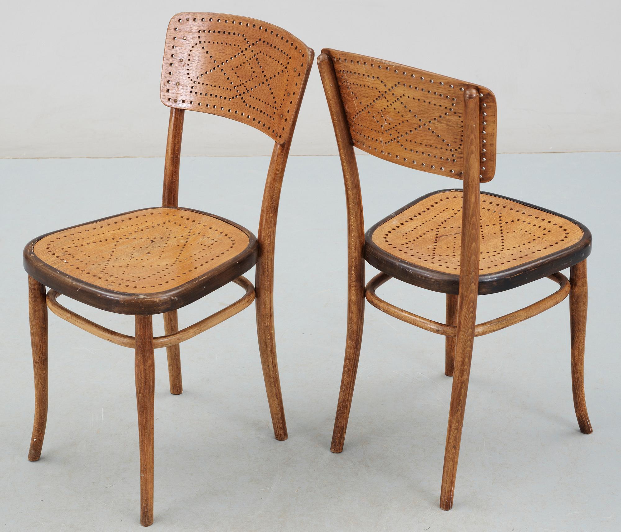 STOLAR, ett par, Thonet Wien, 1900-talets början.