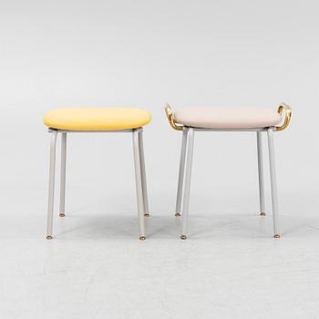 Mathieu Gustafsson, two prototype stools, Ói, 2019.