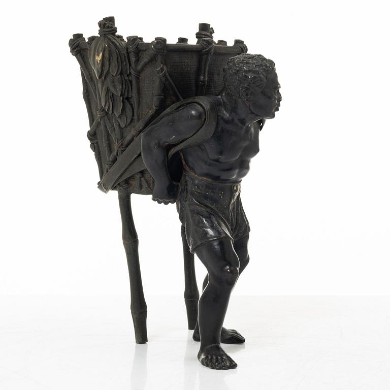 A bronze figure, late 19th Century.