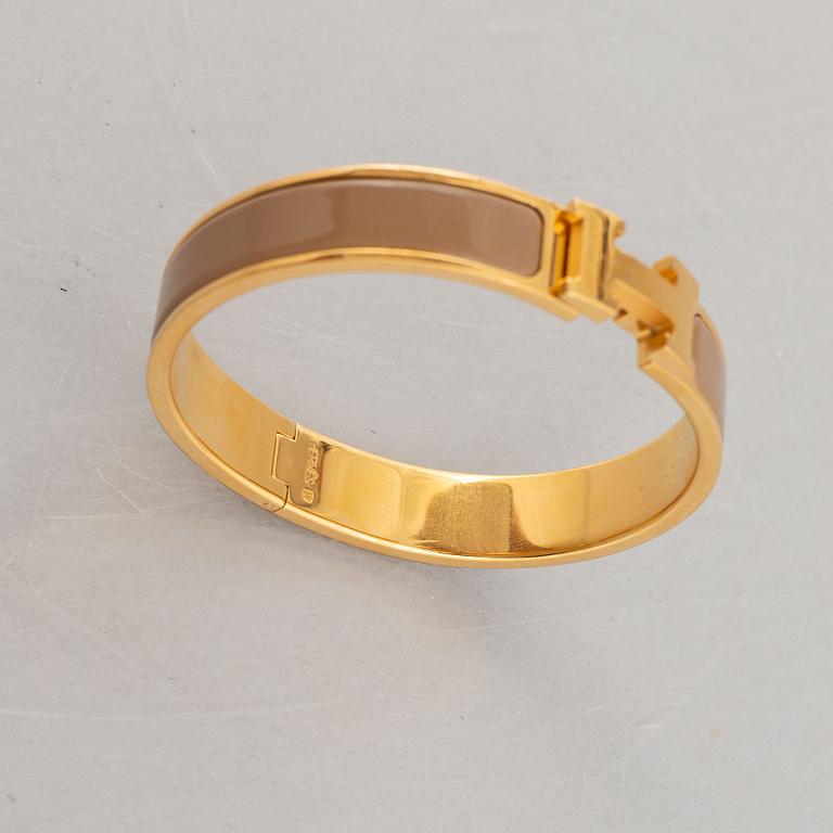 Hermès, armband "Clic H", Marron glacé.