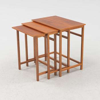 a model '618' mahogany nesting table by Josef Frank for Firma Svenskt Tenn.