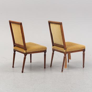Stolar, 7 st, Louis XVI-stil. omkring år 1900.