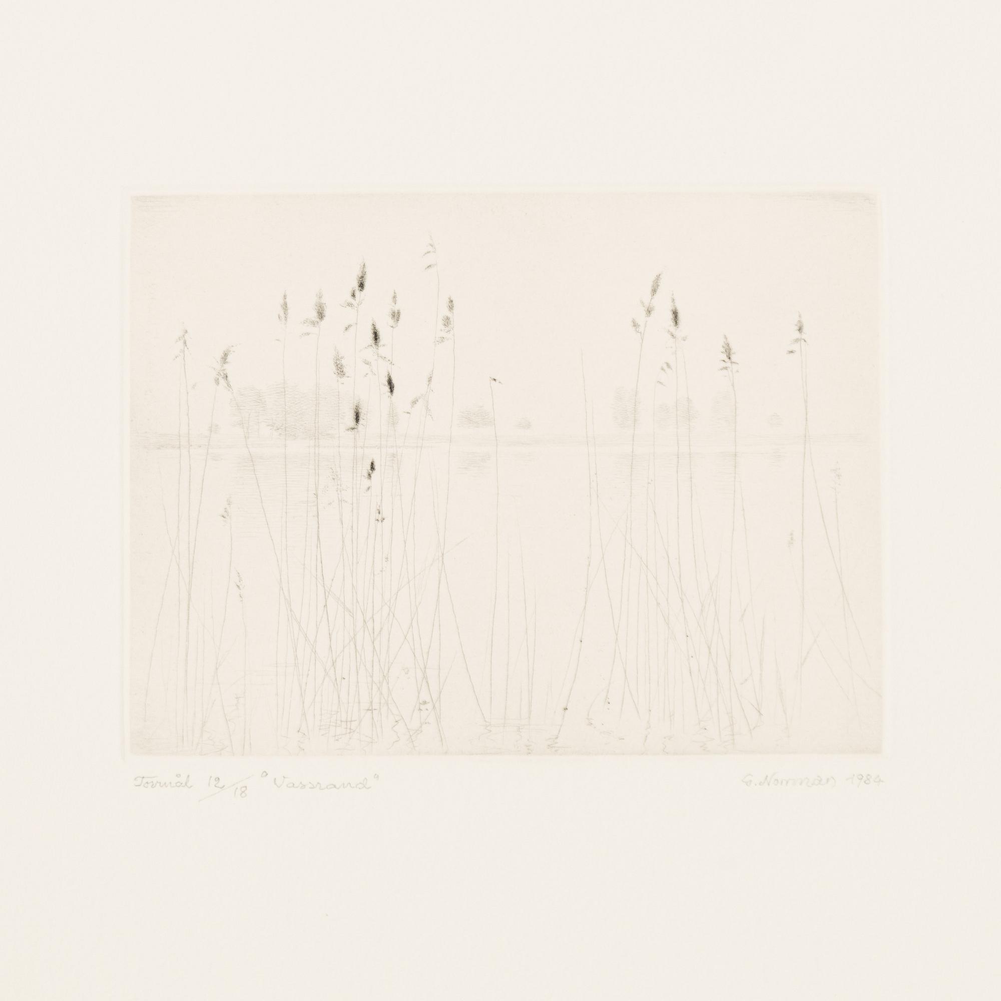 Gunnar Norrman, Drypoint etchings, 8, signed and numbered.
