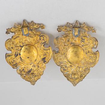A pair of wall sconces, late 19th century.