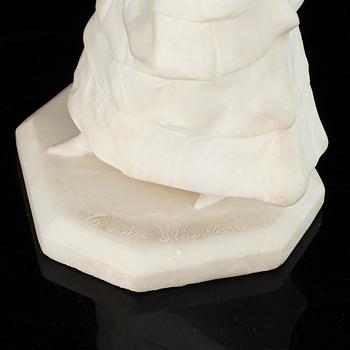 George van der Straeten, after, an alabaster sculpture, around 1900.