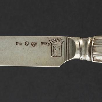 CUTLERY, 35 pieces, silver, 19th and 20th century.