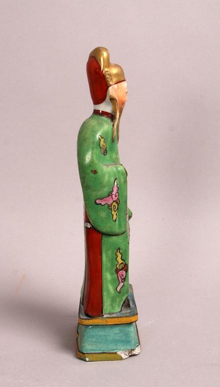 FIGURIN, porslin. Qing, 1800-talets andra hälft.